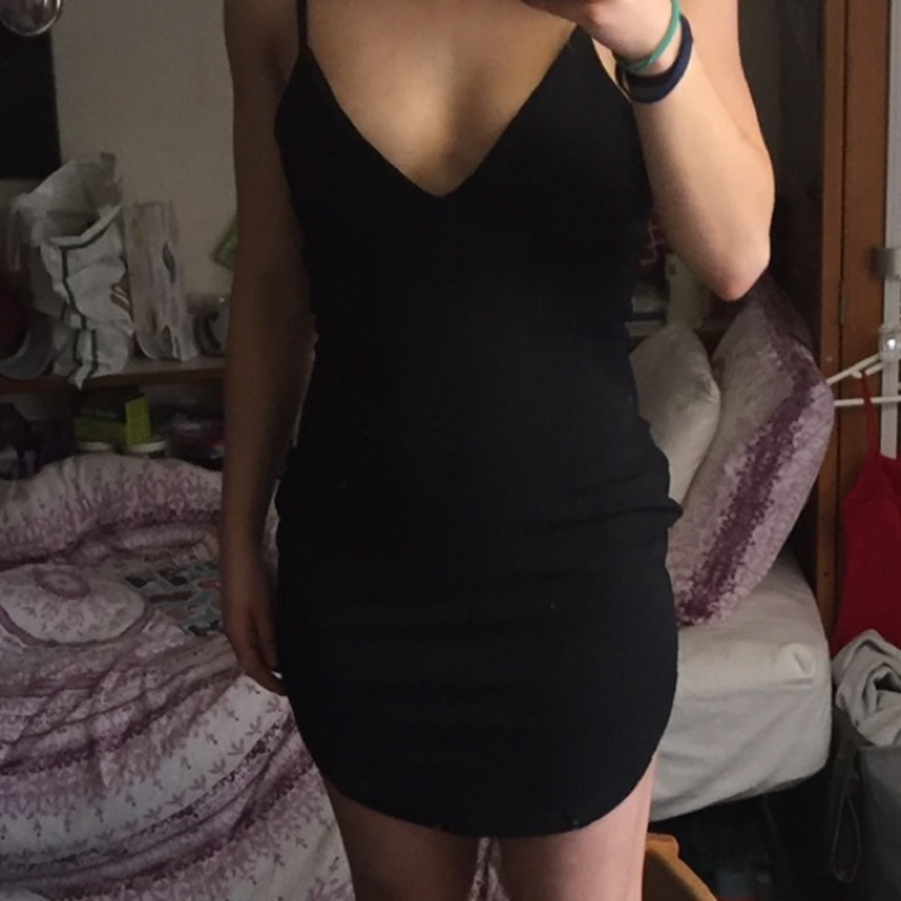 Missguided black bodycon dress